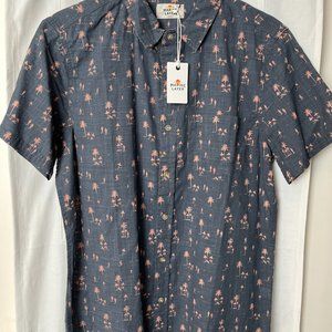 Marine Layer "Barlow" men's short-sleeved button down in "Cabana" print.